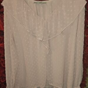 LOFT NWOT Women's Light Pink Textured Blouse Size XLarge